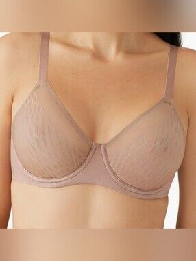 36DD Wacoal Rose Dust Elevated Allure Underwire Bra EUC